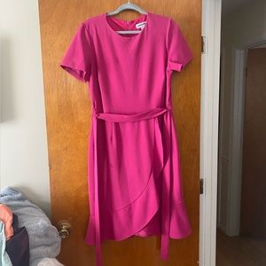 Pink/magenta size 14 faux wrap dress. Great for work! Only worn a few times